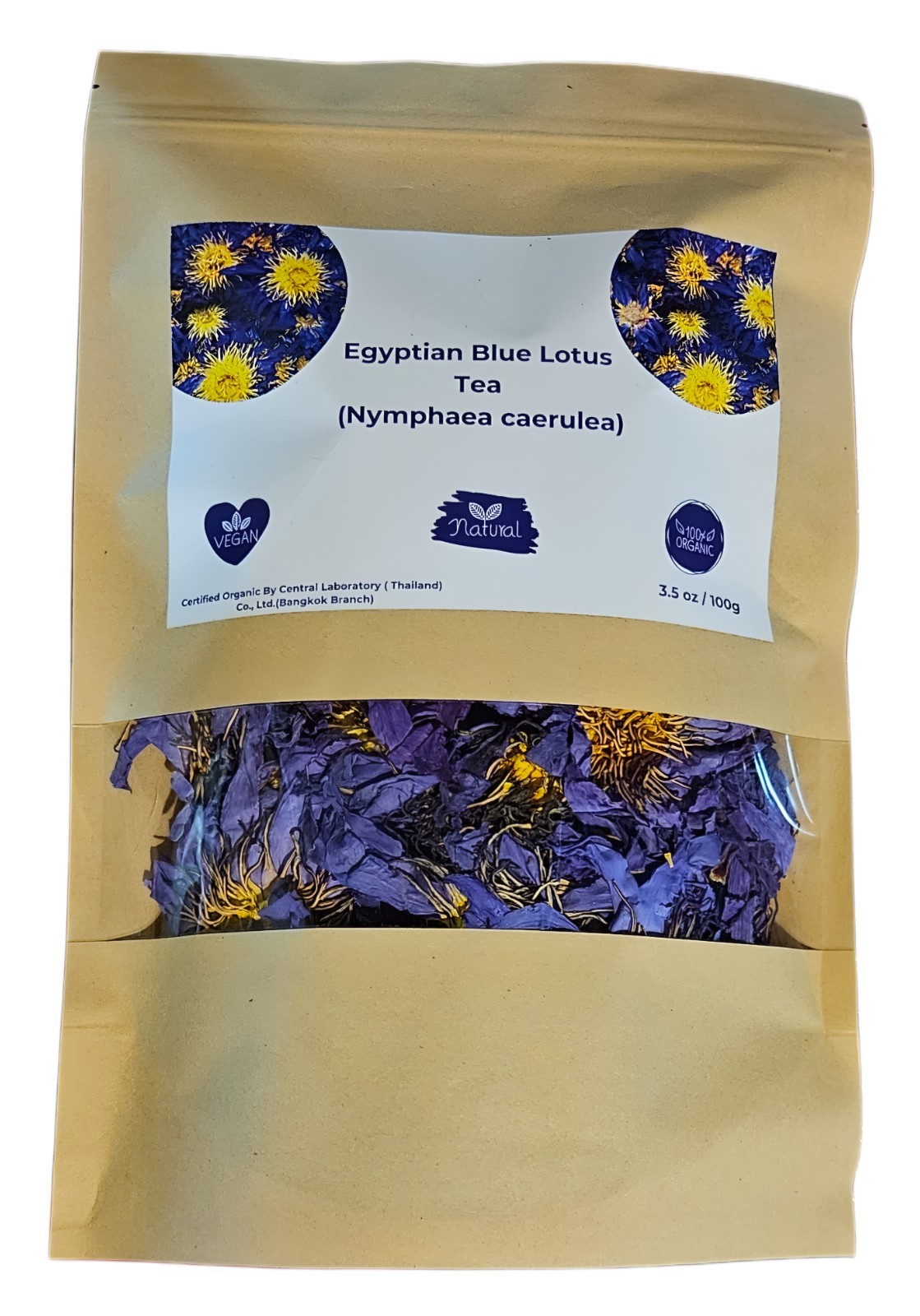 Egyptian Blue Lotus – Whole Flower Top Quality (Nymphaea Caerulea) 1 Oz