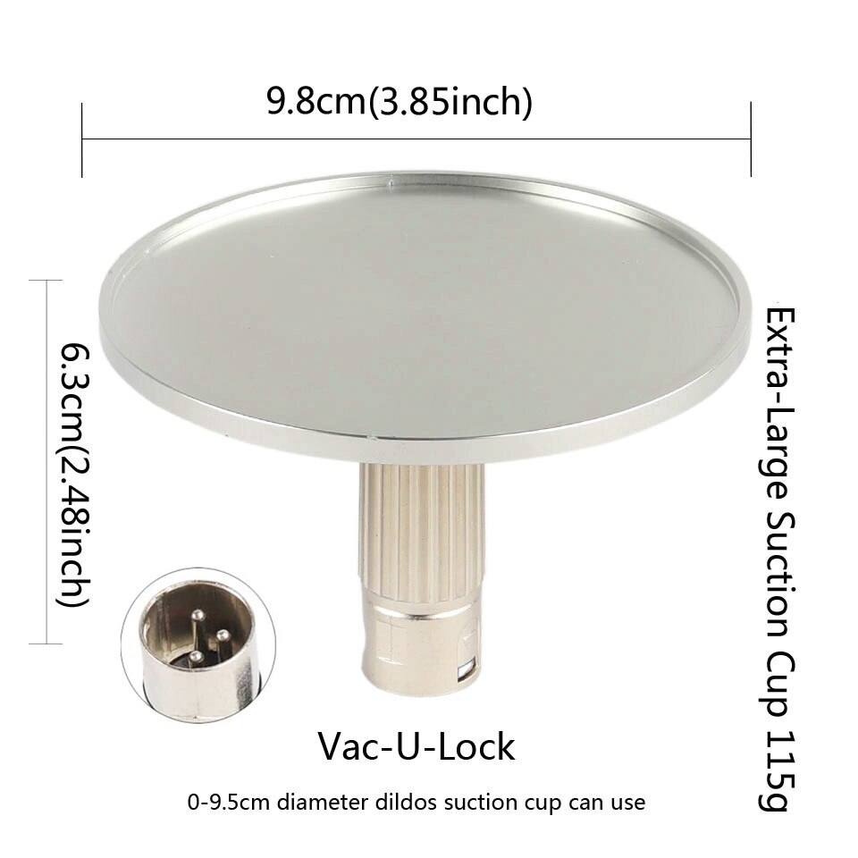 3.86” Aluminum Alloy Suction Cup Adapter with 3XLR Connector Attachments Machine