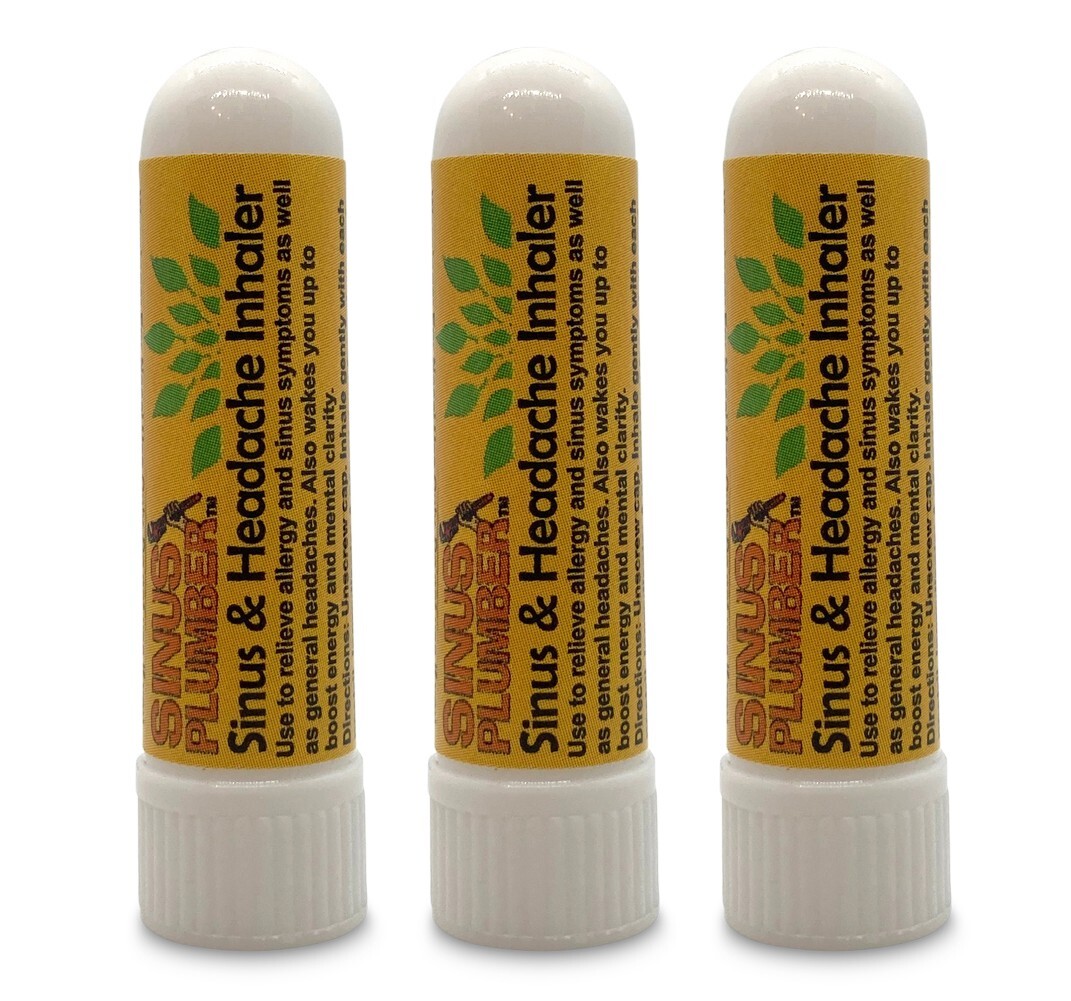 3 Pack – Sinus Plumber Inhalers – Sinus, Allergy, Headache Nasal Relief Inhalers