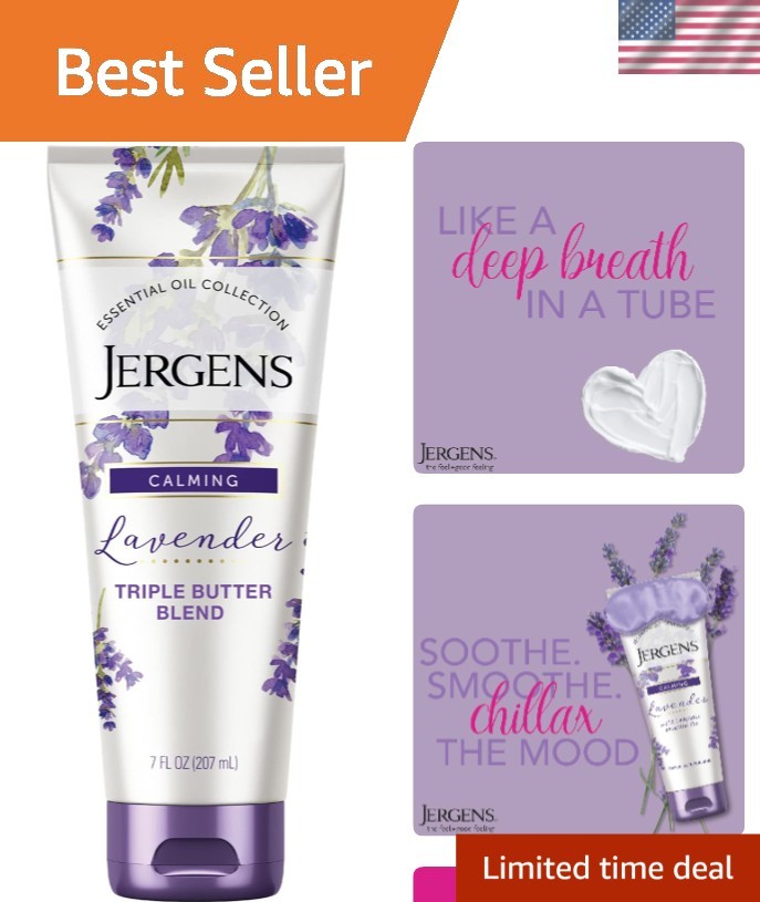 Soothing Lavender Lotion – 7 Oz Body Butter with Essential Oils for Hydration