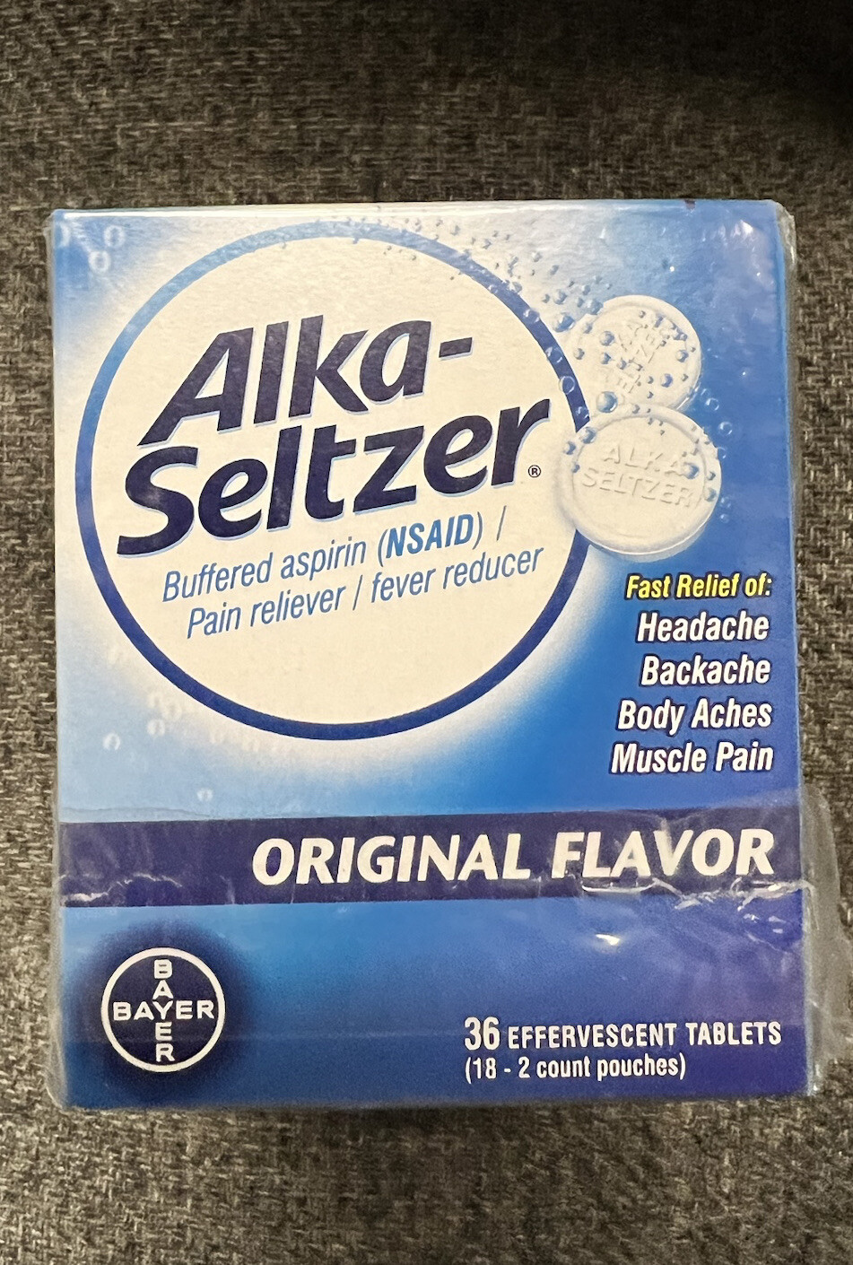 ALKA-SELTZER ORIGINAL TABLET 36CT expires Jan 2026