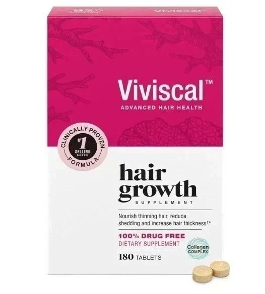 Viviscal Women’s Hair Growth Supplement Collagen Complex 180 Tablets 90 Day