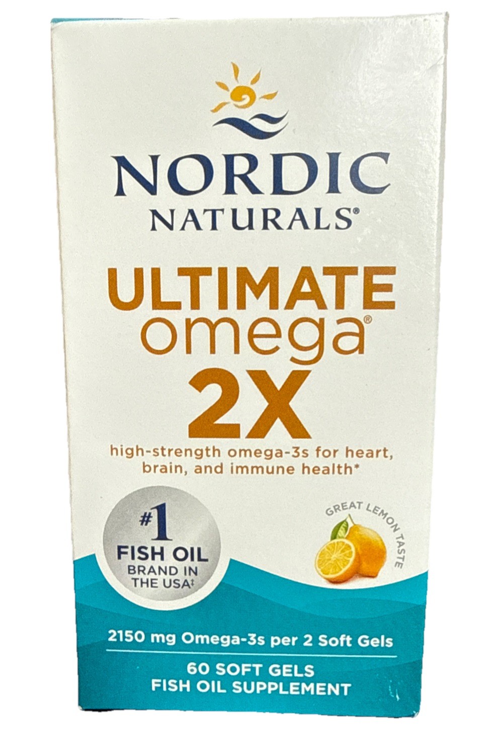 Nordic Naturals Ultimate Omega 2X Softgels, Lemon Flavor – 60 Count 02-2028