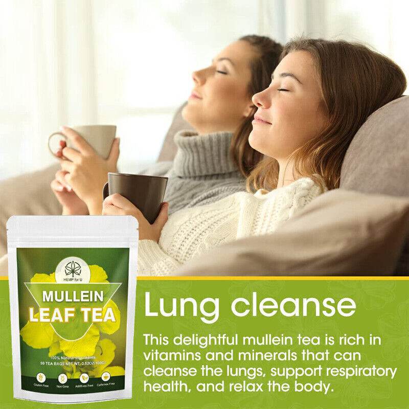 Natural Mullein Drops Mullein Leaf Tea For Lung Cleanse Respiratory Health