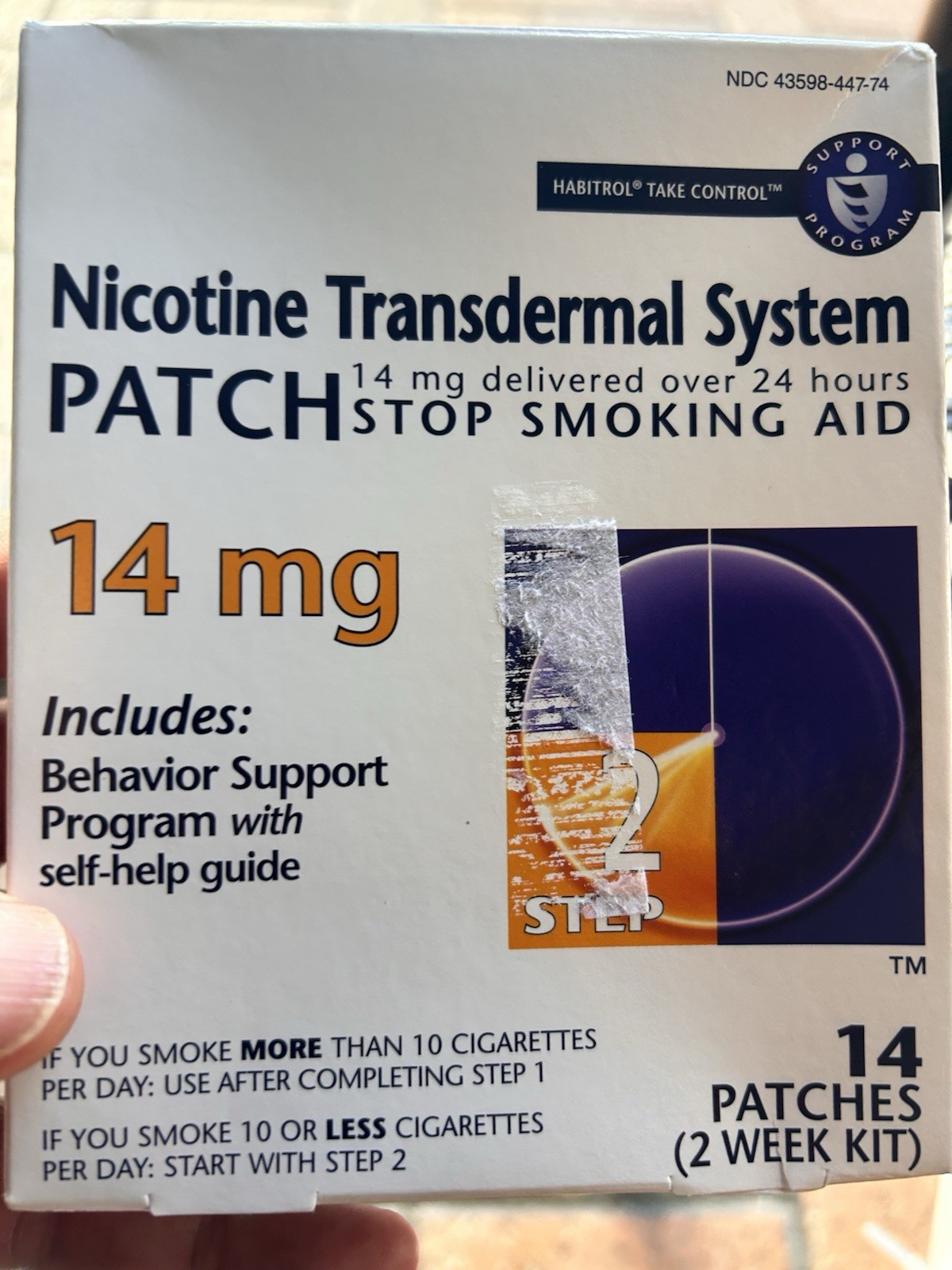 4 𝘽𝙤𝙭𝙚𝙨 𝙤𝙧 𝘽𝙚𝙨𝙩 𝙊𝙛𝙛.. Habitrol 14mg Nicotine Patch Step 2.