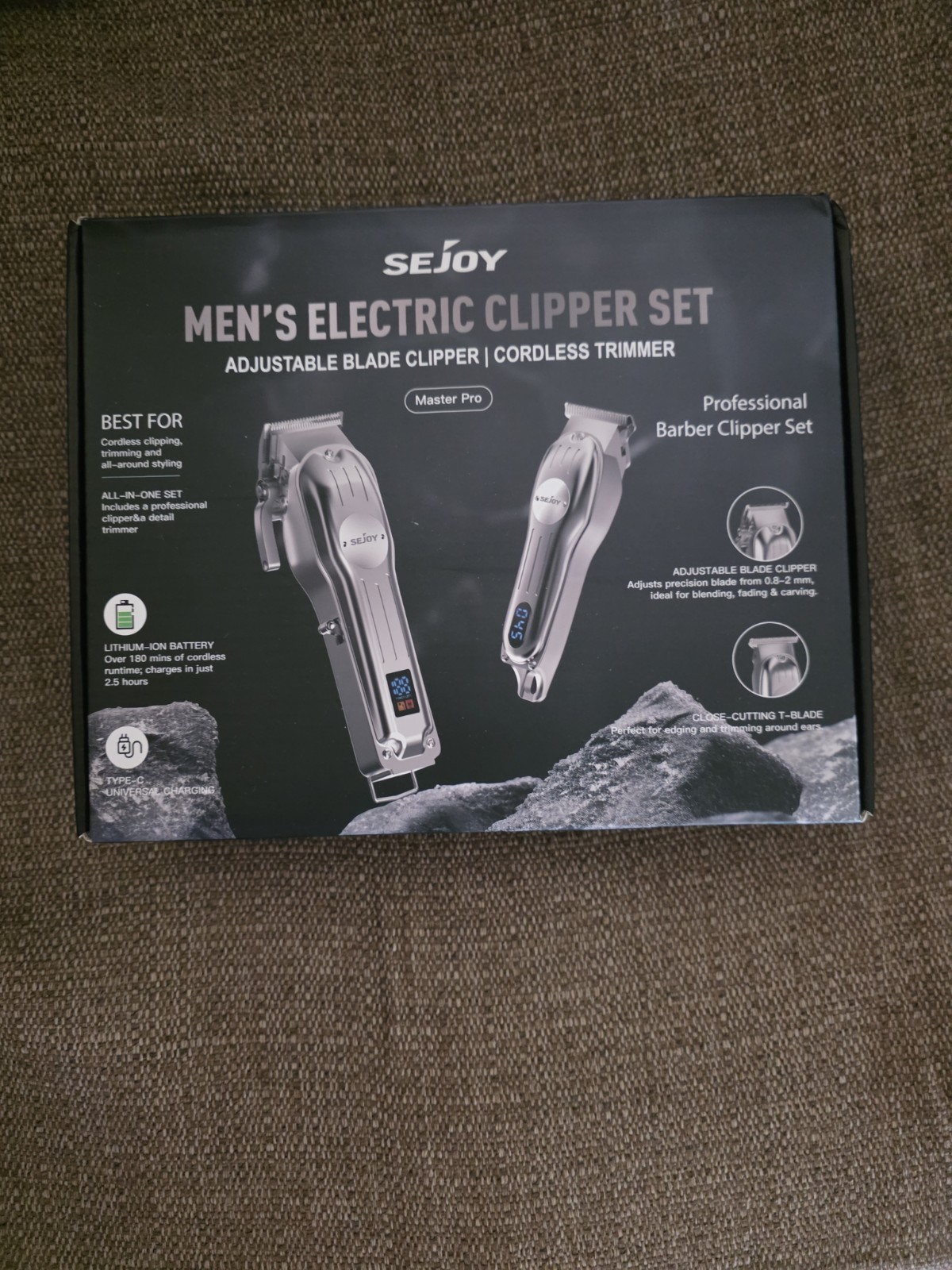 Sejoy Men’s Electric Clipper Set Professional Barber Hair Cutting Machine Set