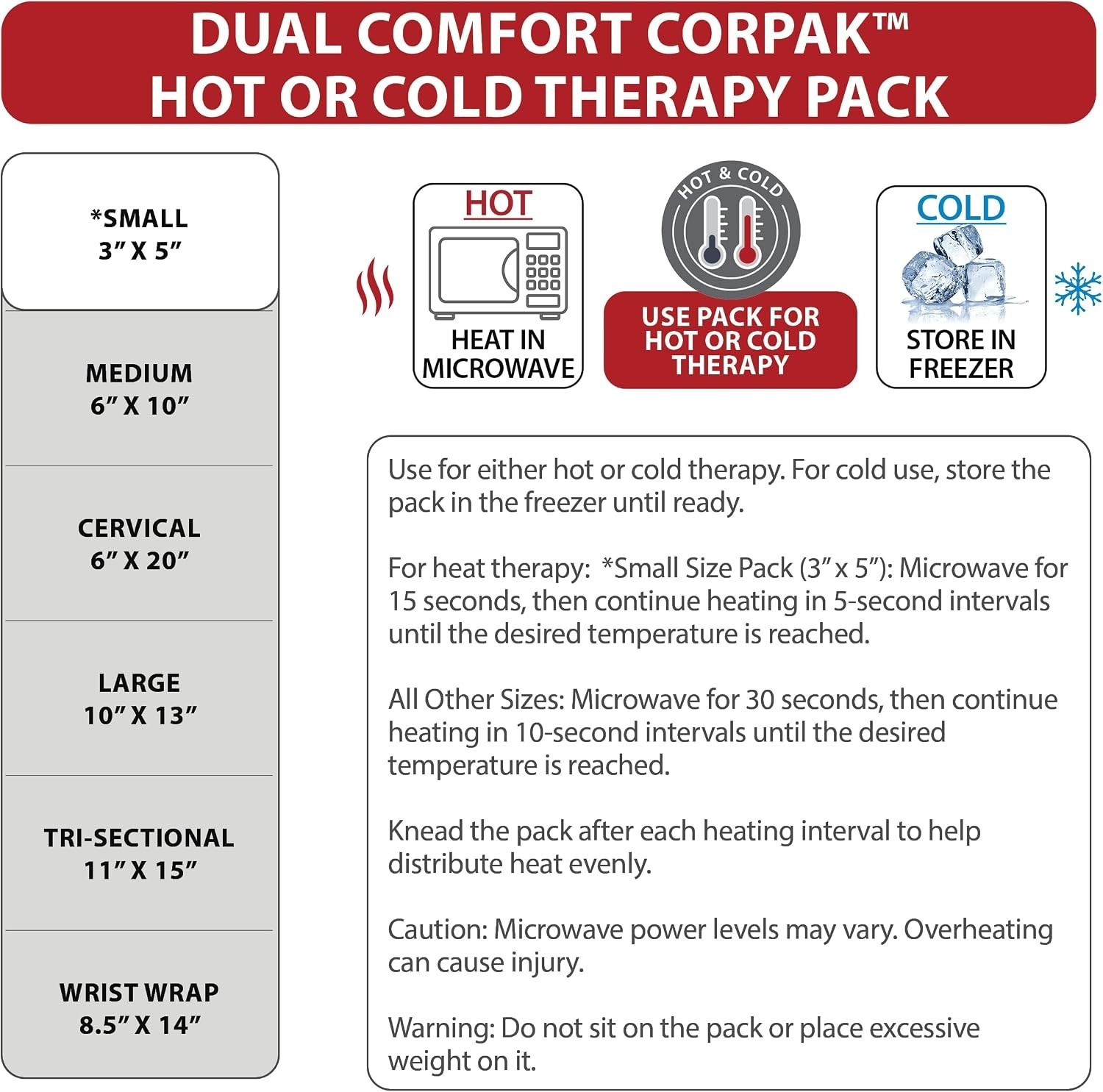Durable 2-Pack of Soft CorPaks – Hot & Cold Therapy for Muscle Pain Relief