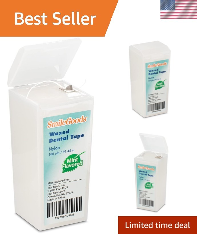 100 Yards of Durable Waxed Dental Tape – Mint Flavor for Optimal Oral Care