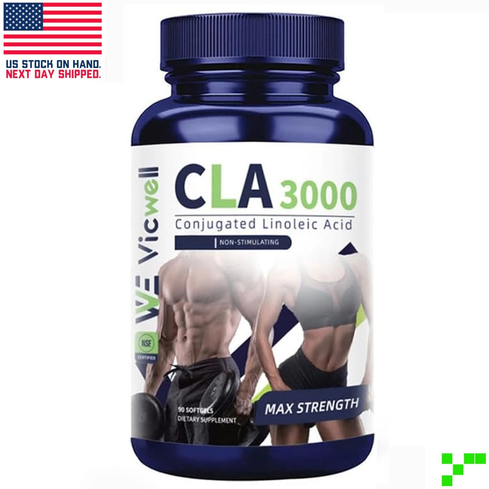 CLA 60ct Weight Loss Belly Stomach Fat Burner Diet Pills Lean Muscle Tone Slim