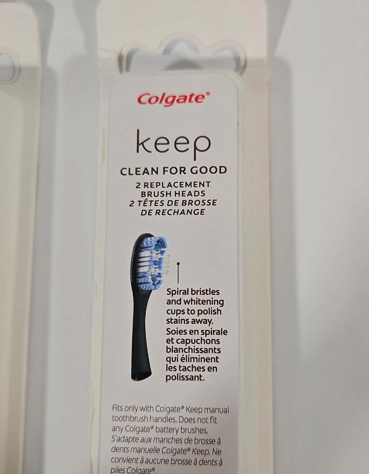 2x Colgate Keep Whitening Refills Brush Heads New (4 Heads Total)