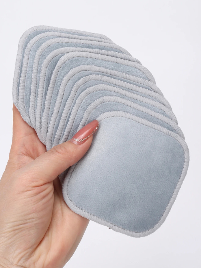 10PCS Super Soft Reusable Makeup Remover Pads – Crystal Square Cleansing Set