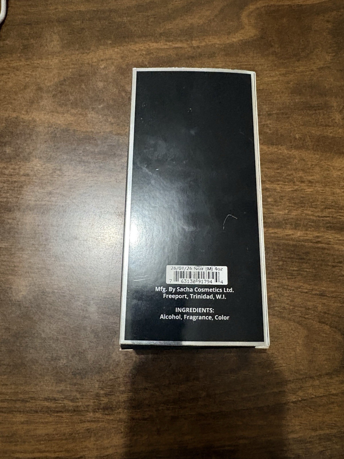 Sacha Noir Eau de Cologne Regular Size 4.0 fl oz / 100 ml Made in Trinidad BNWT