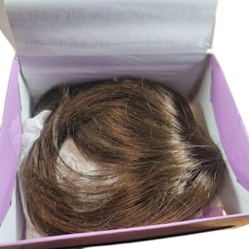 Paula Young Easy Bang Hair Topper Color 8 Brown Fringe Clip In Clean 12/M6
