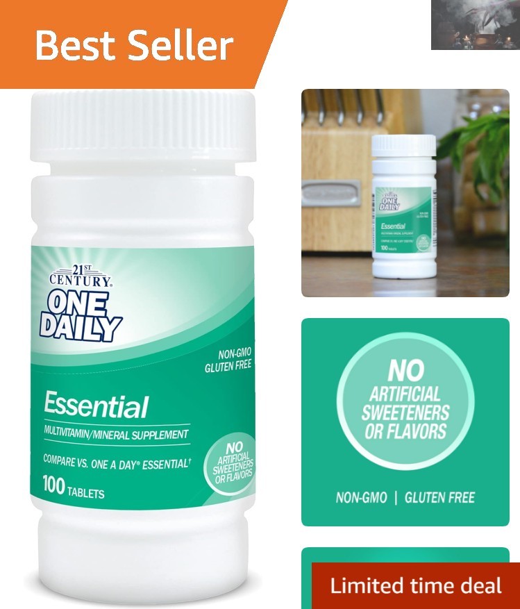 100 Count Easy to Swallow Multivitamins – Keto-Friendly & Gluten Free Formula