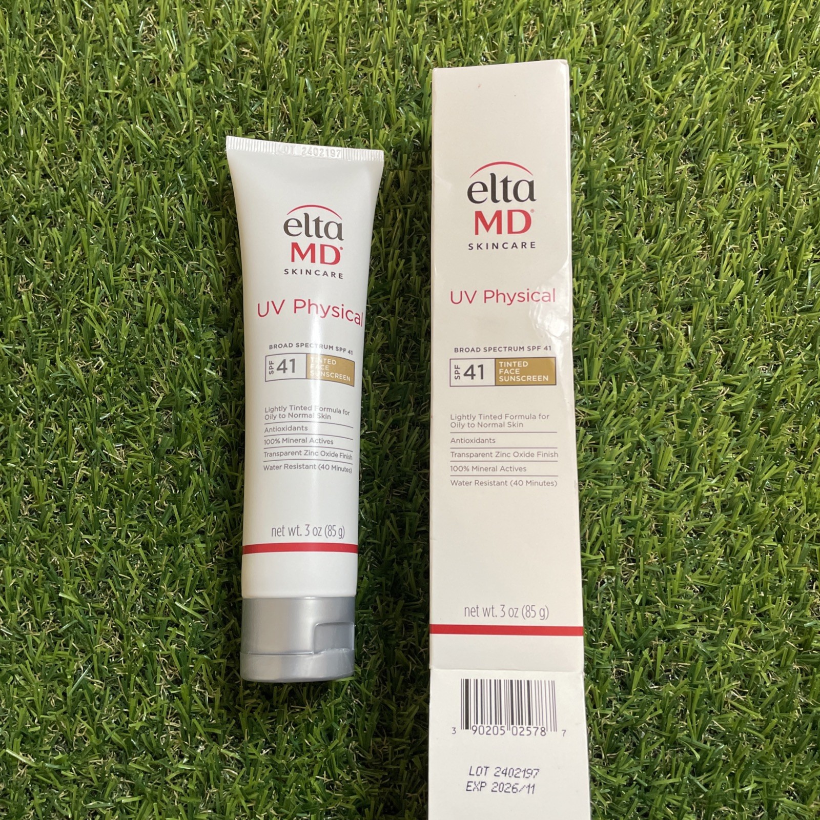 Elta MD Tinted UV Face Physical Broad Spectrum SPF 41 Sunscreen 3 Oz Exp 11/26