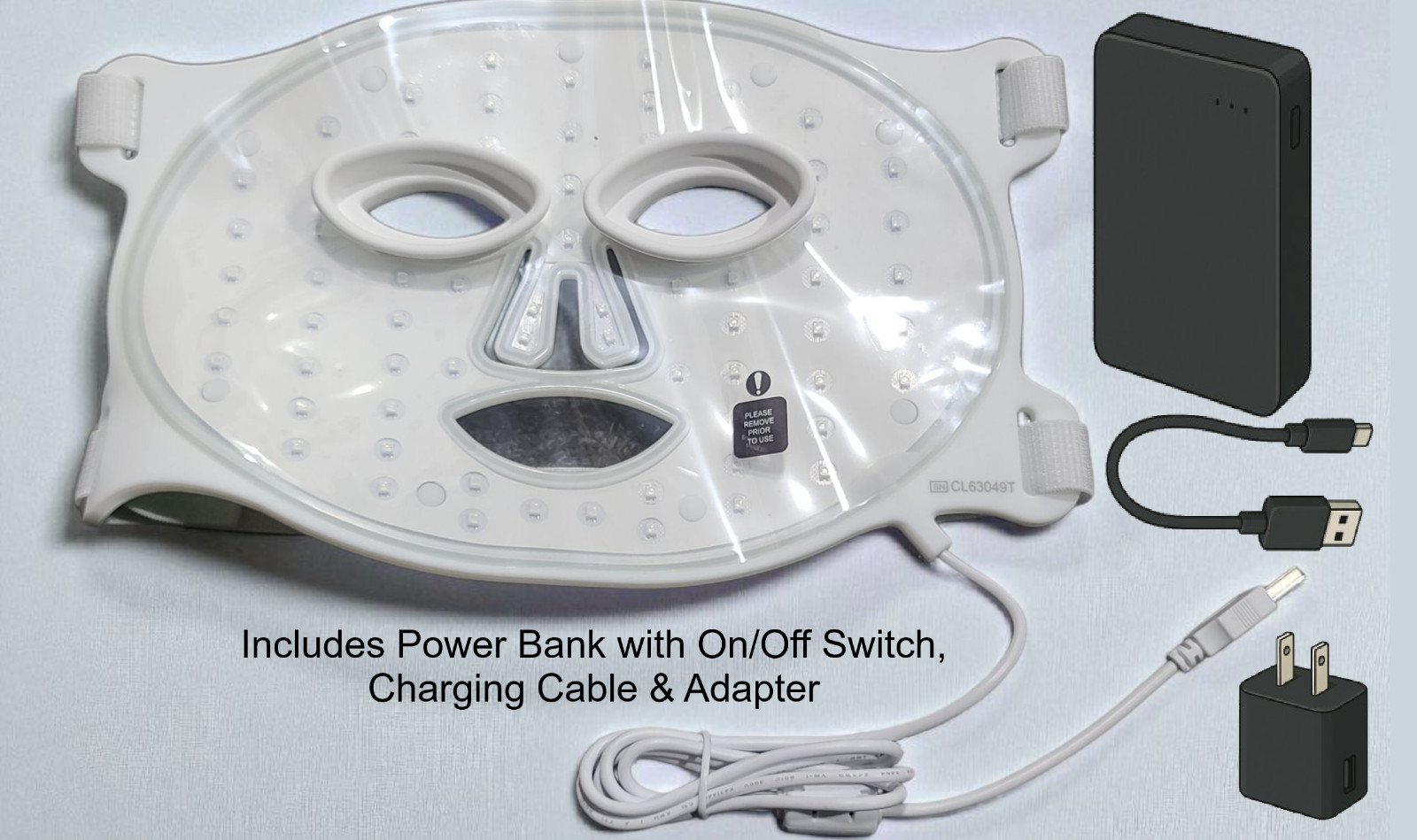 Omnilux Clear Medical Grade Anti-Acne LED Light Therapy Device Mask