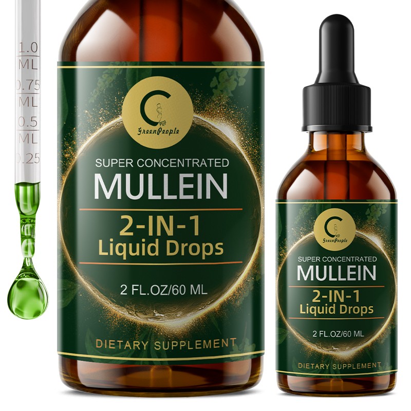 Mullein Extract Supplement Super Concentrated for Lungs Detox and Cleanse 60ML