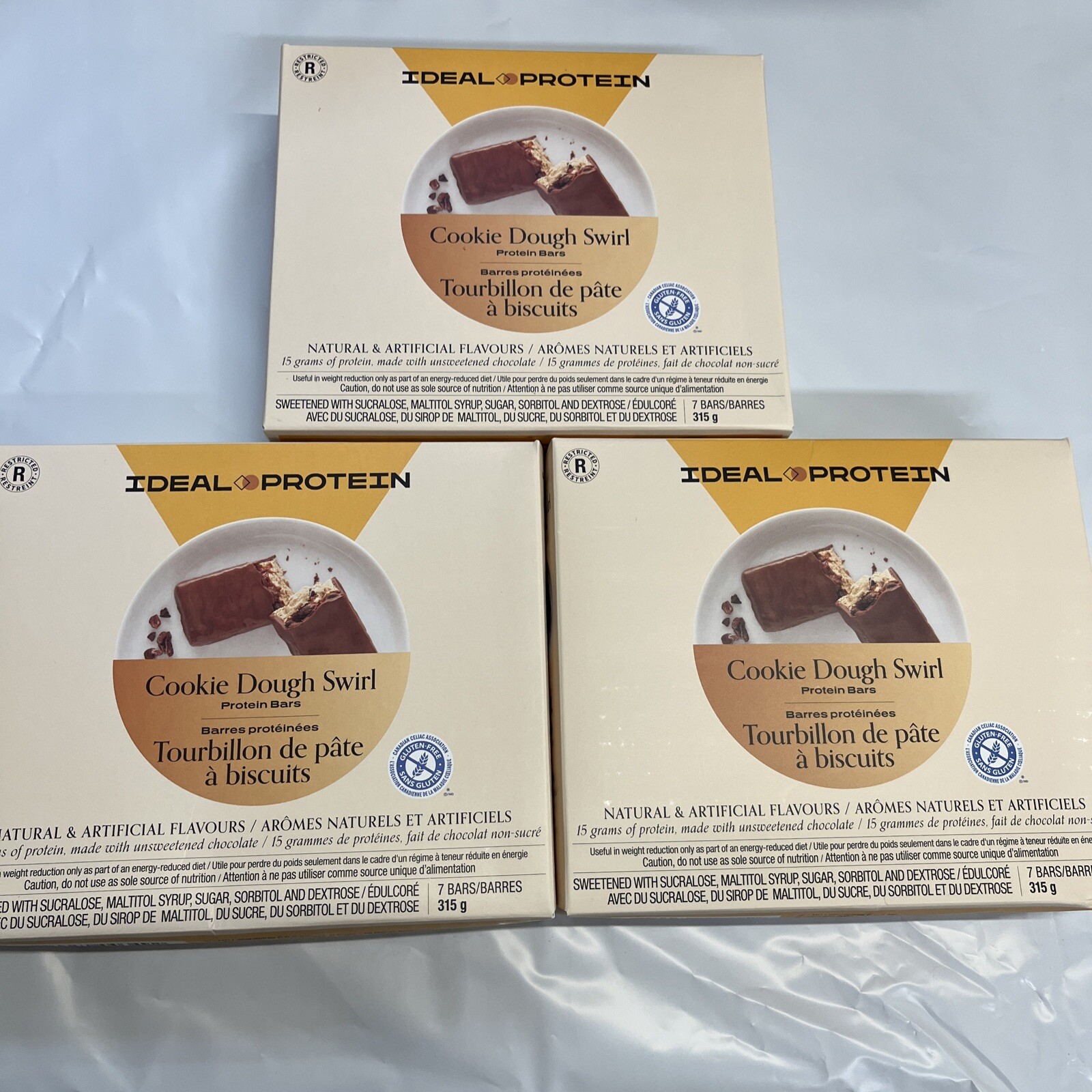 Ideal Protein Cookie Dough Swirl bars 3 boxes BB 11/30/2024 FREE Ship