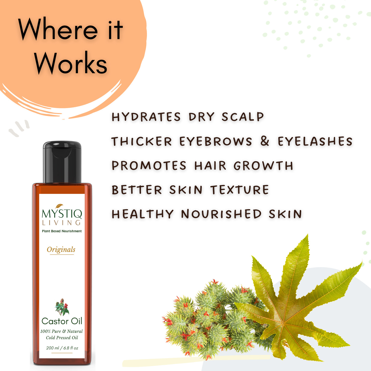 Mystiq Living Originals – Castor Oil – 200 ML
