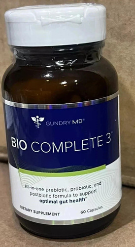 Gundry MD Bio Complete 3 Supplement 60 Capsules Optimal Gut Health MFG: 03/2024G