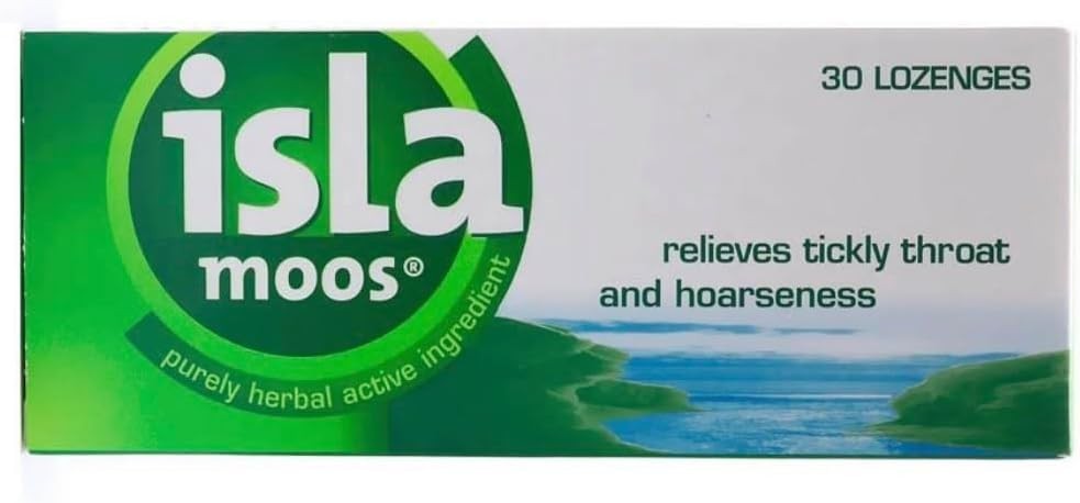 Throat Lozenges with Icelandic Moss Herbal Cough Suppressant 30 Count Vegan