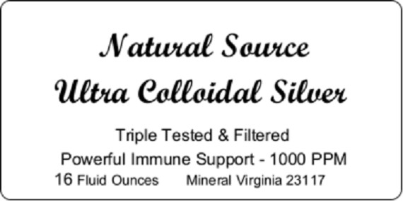(2) Natural Source Ultra Colloidal Silver 1000 PPM – 16 oz Glass Bottles