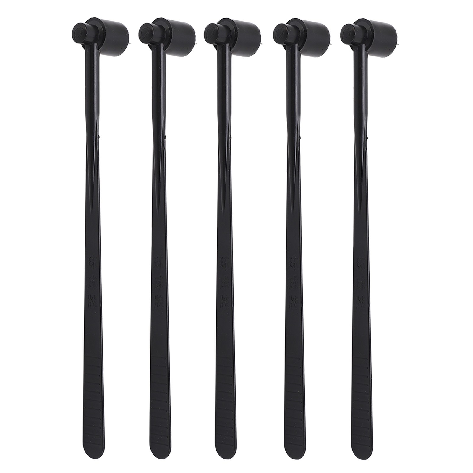 5PCS Plum Blossom Dermal Hammer Single End Black ABS Handle For Industry