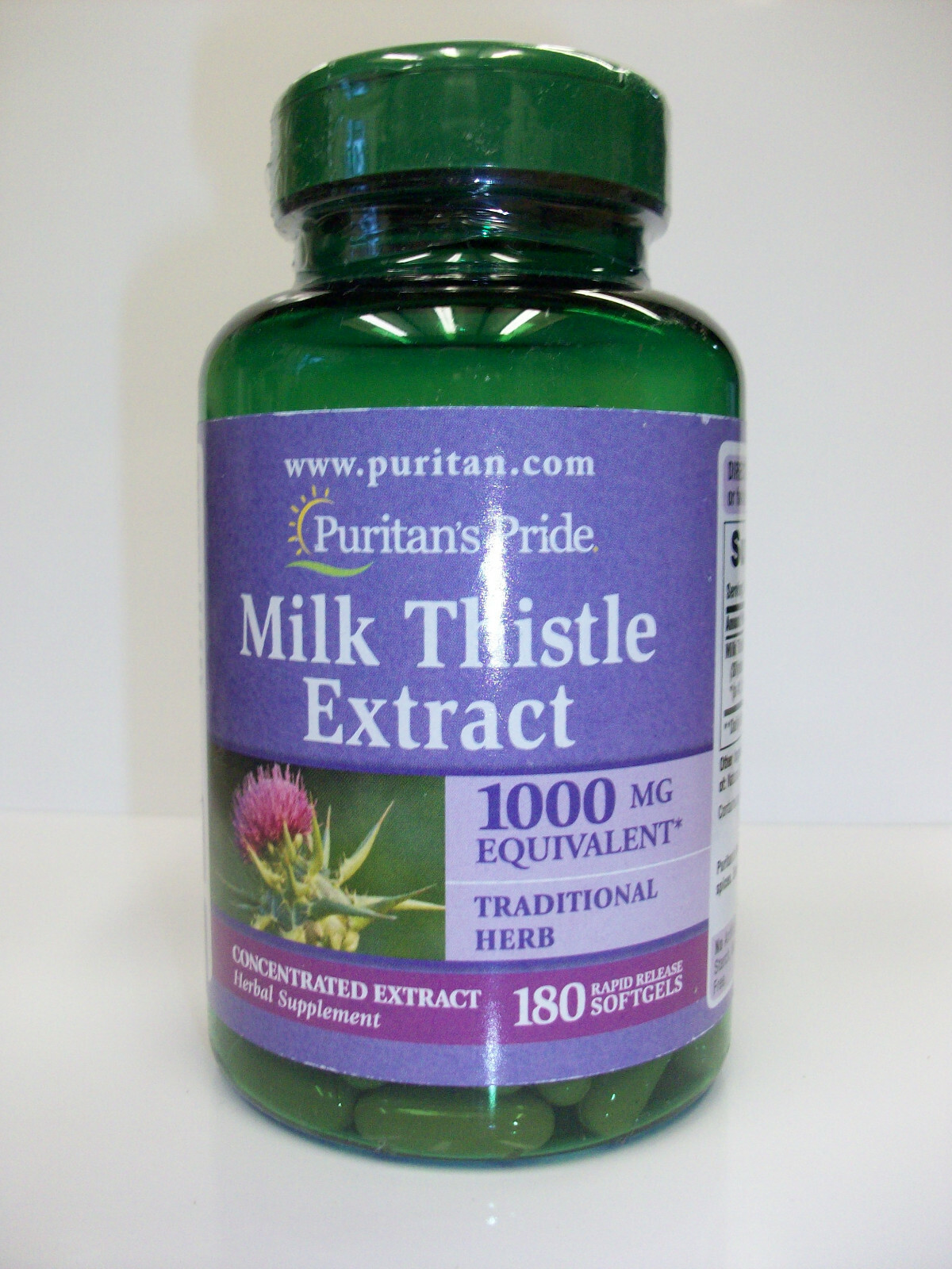 Milk Thistle (Silymarin) 1,000 mg 180 Softgels