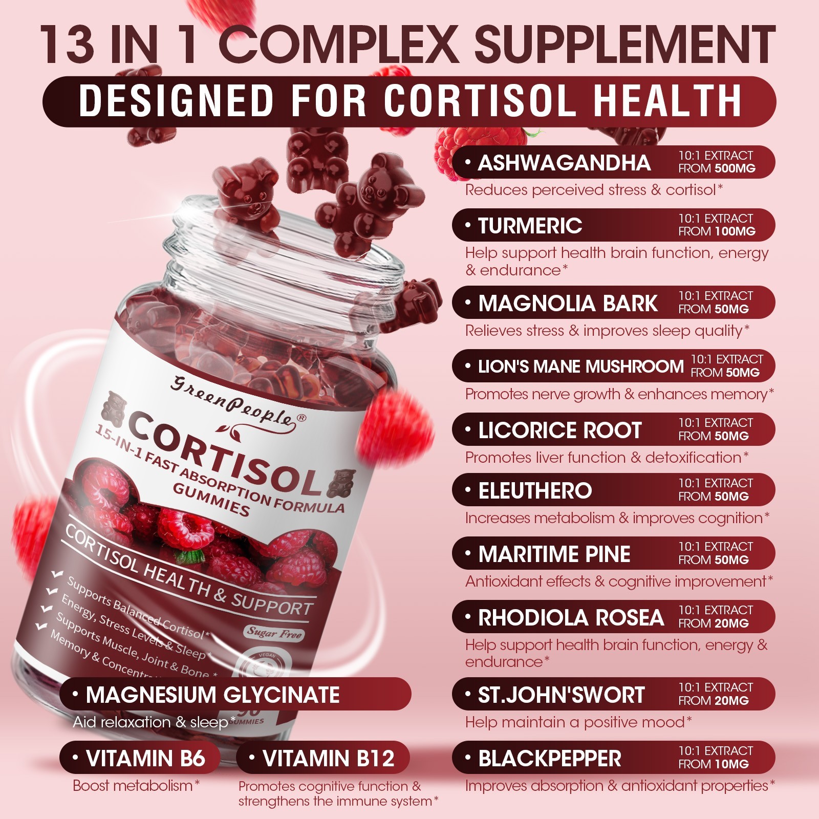 Cortisol Supplements Cortisol Blocker Stress Relief Sleep Aid Adrenal Support