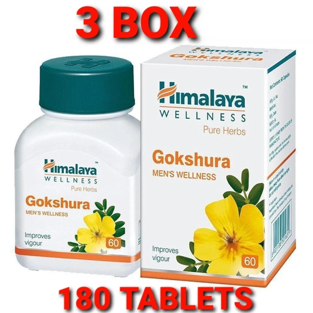 3X Himalaya Gokshura Herbal Supplement (60×3=180 Tablets) | Free Shipping