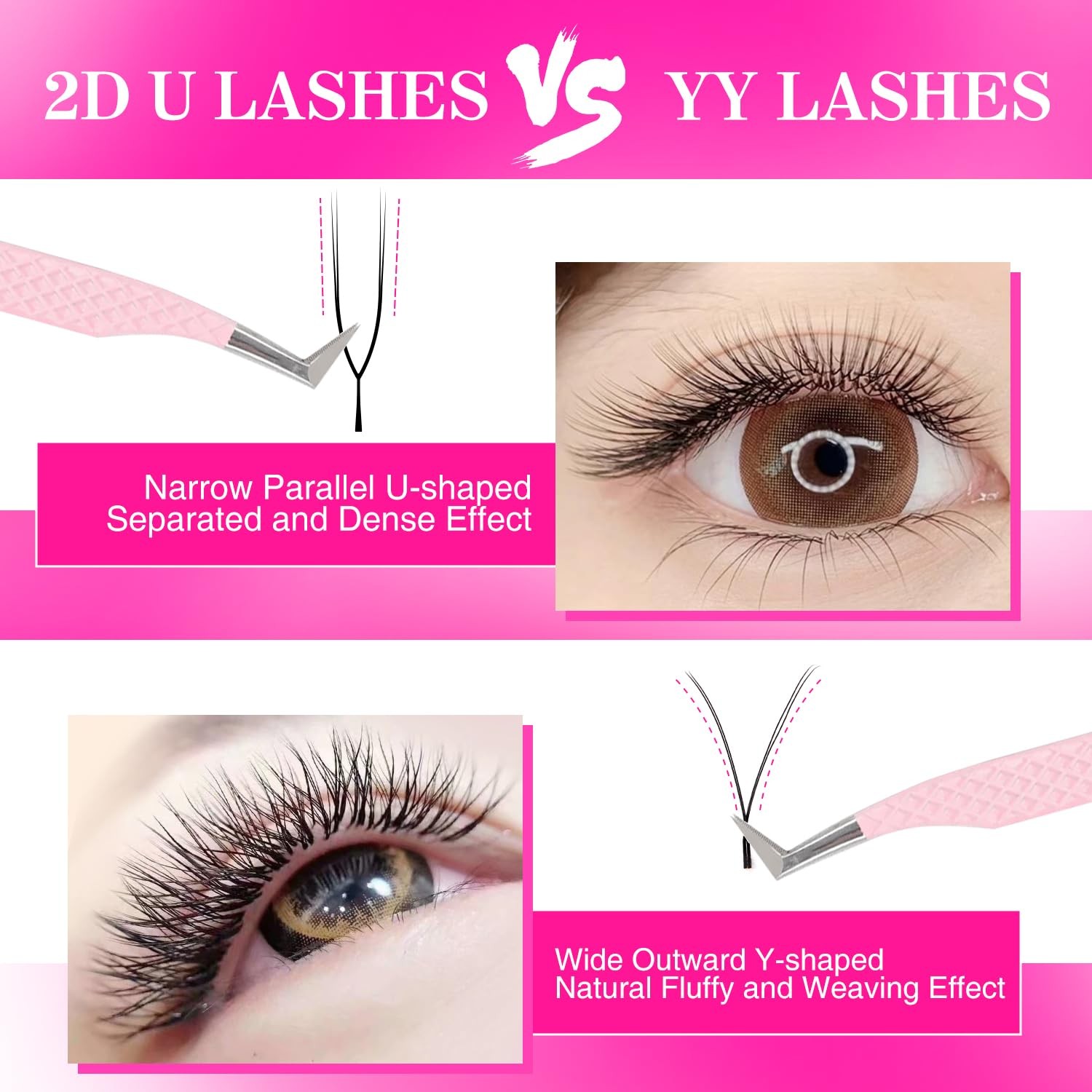 TDANCE U Lash Extensions 2D 3D 4D 5D UU Lash Fans Eyelash Extension U Shaped …