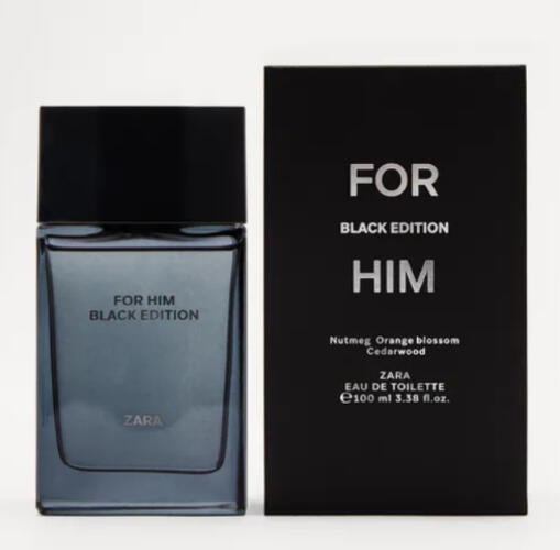 ZARA For Him Black Edition 3.38 oz (100ml) EDT Spray Retail Box