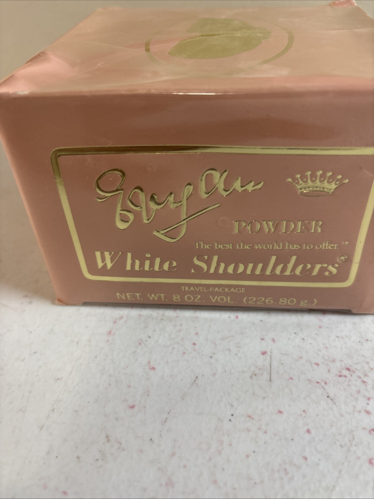 VTG WHITE SHOULDERS by EVYAN DUSTING BODY BATH POWDER 227 GRAMS NOS Read