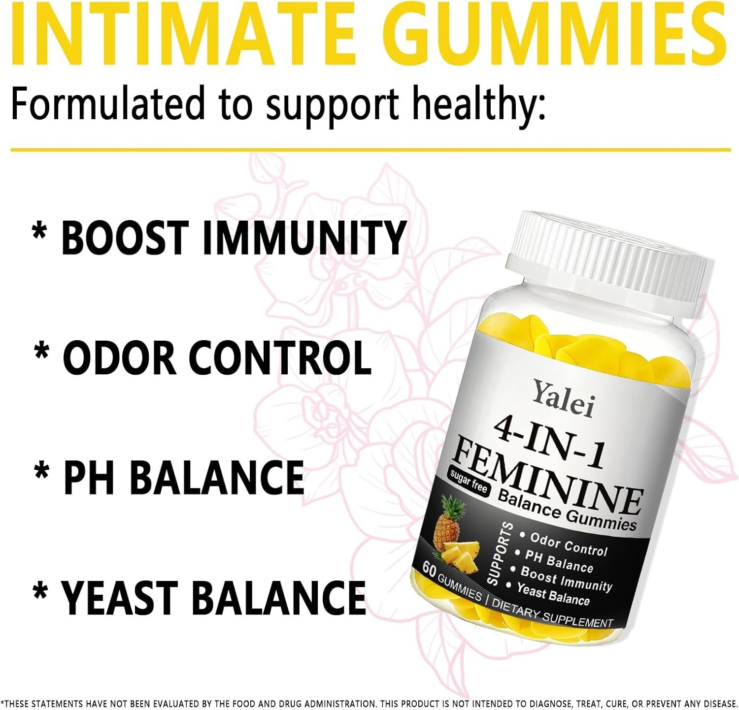 4-in-1 Nuora Feminine Balance Gummies PH Balance Gummies for Women -…