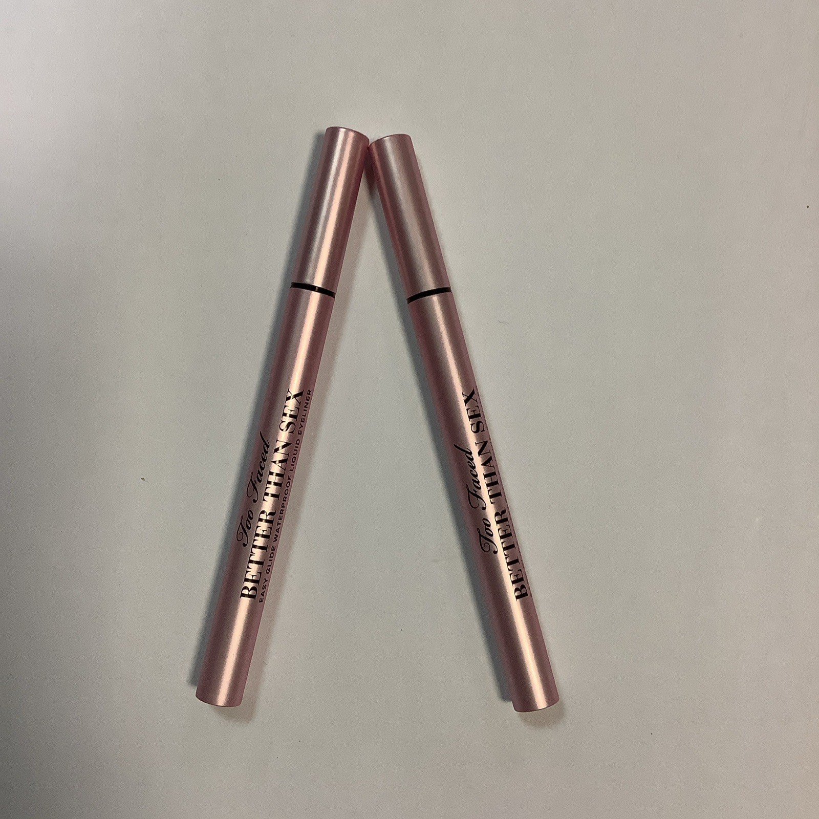 2X Too Faced Better Than Sex DEEPEST BLACK Waterproof Liquid Eyeliner 0.6 ml