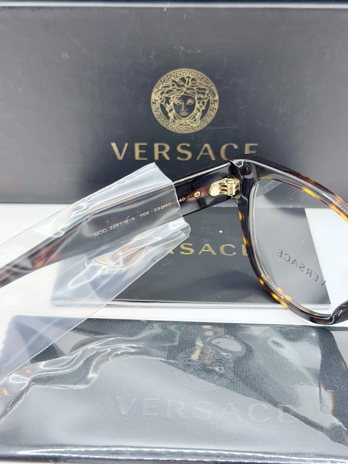 Genuine VERSACE Women’s Eyeglasses VE 3281-B GB1 Black Optical Frame 53-17-140