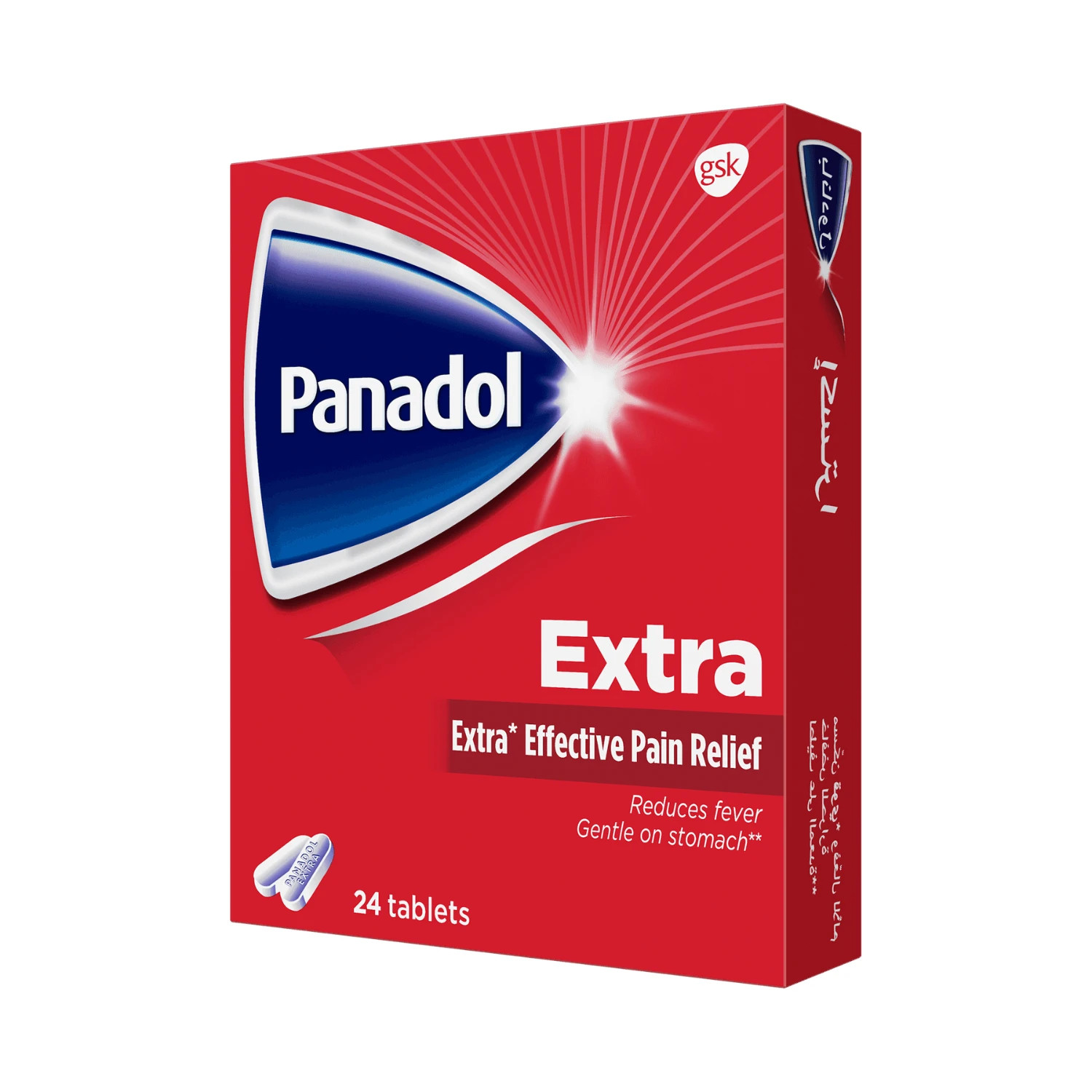 Panadol Extra 24ct – Quick Relief for Pain & Fever, Analgesic Tablets