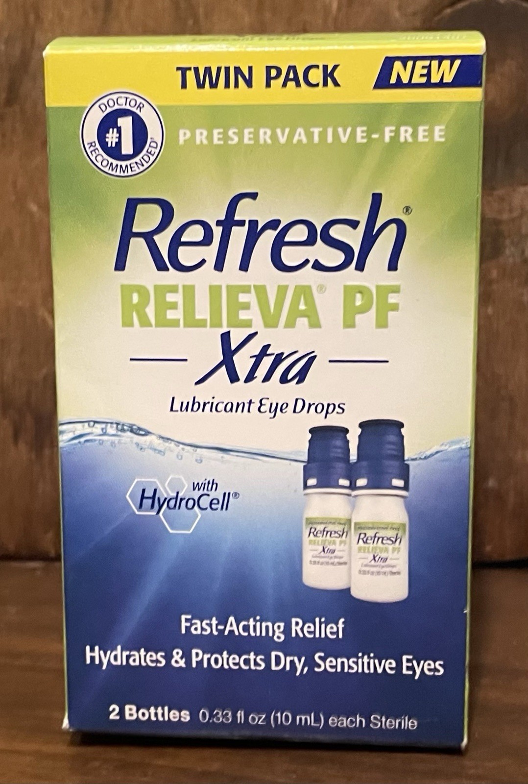 REFRESH Relieva PF Xtra Lubricant Eye Drop Twin Pack 2 Bottles EXP 01/2028 NEW