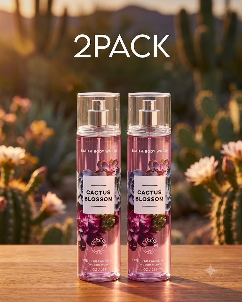 NEW Bath & Body Works 2 PACK Cactus Blossom Fine Fragrance Mist 8 fl oz