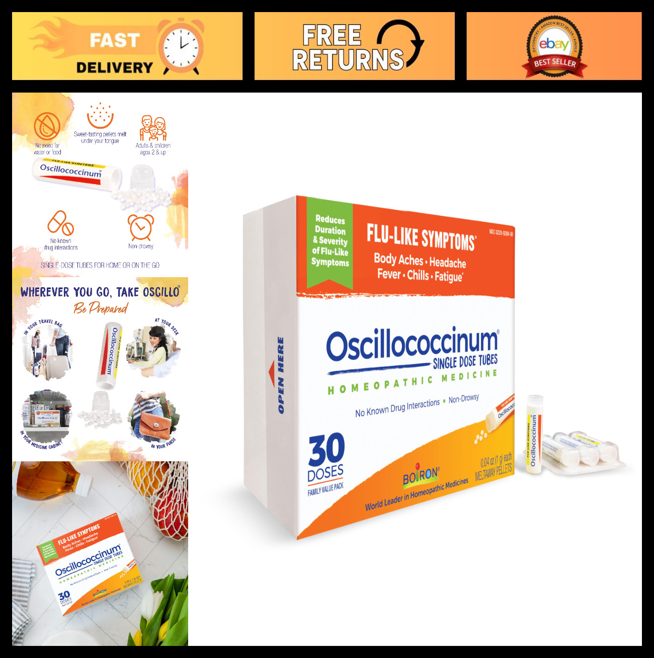 Flu Relief Homeopathic Remedy – Oscillococcinum for Body Aches, Fever & Fatigue