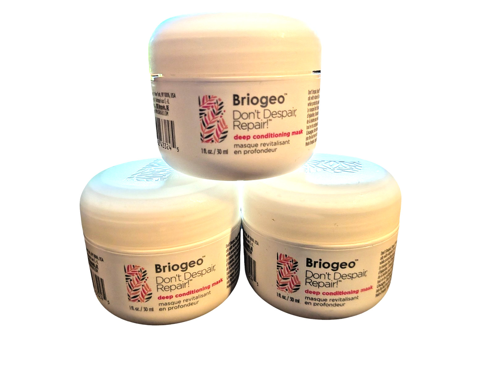 3x Briogeo Don’t Despair, Repair! Deep Conditioning Hair Mask 1oz each BRAND NEW