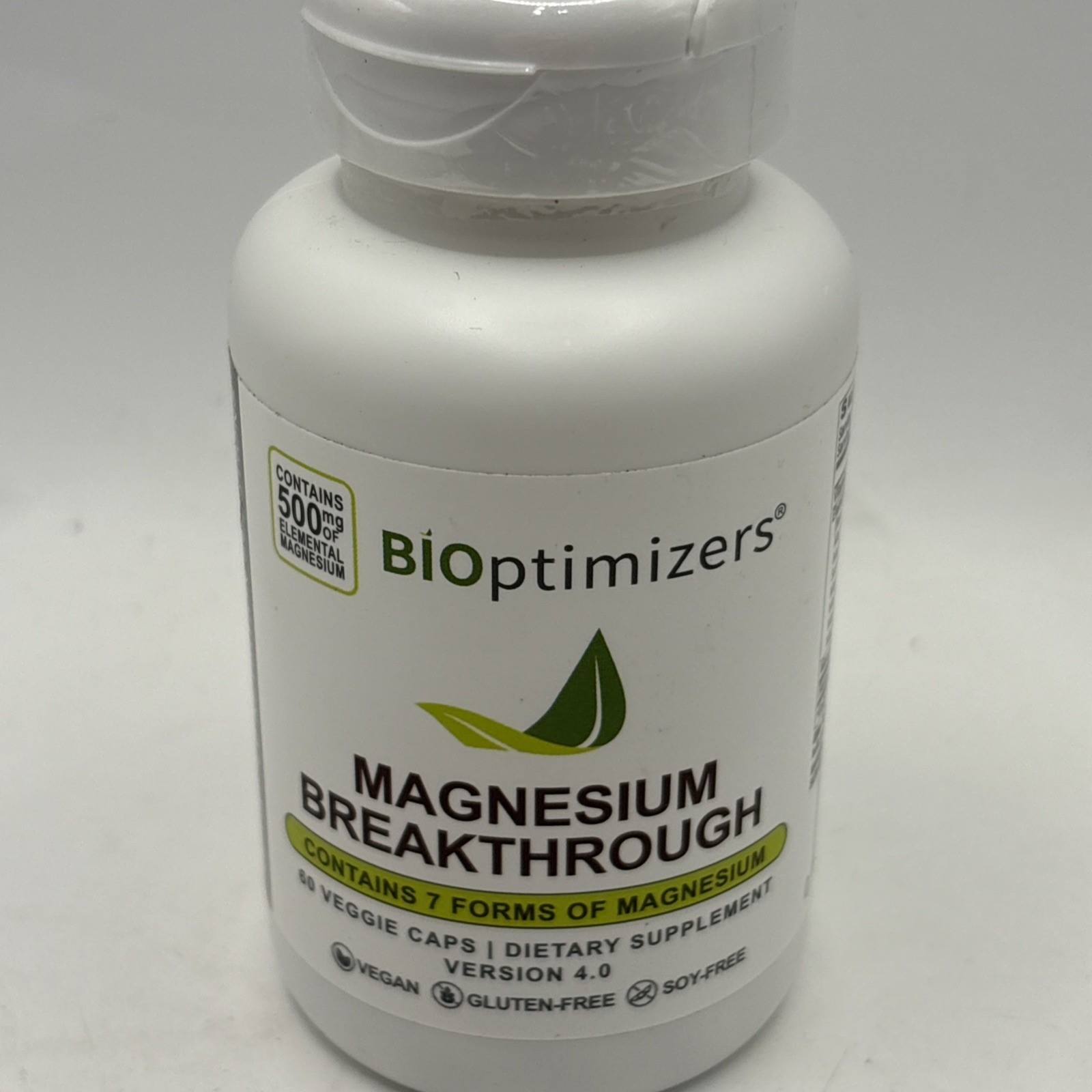 Bioptimizers Magnesium Breakthrough all 7 essential forms 60 capsules 500mg Eac
