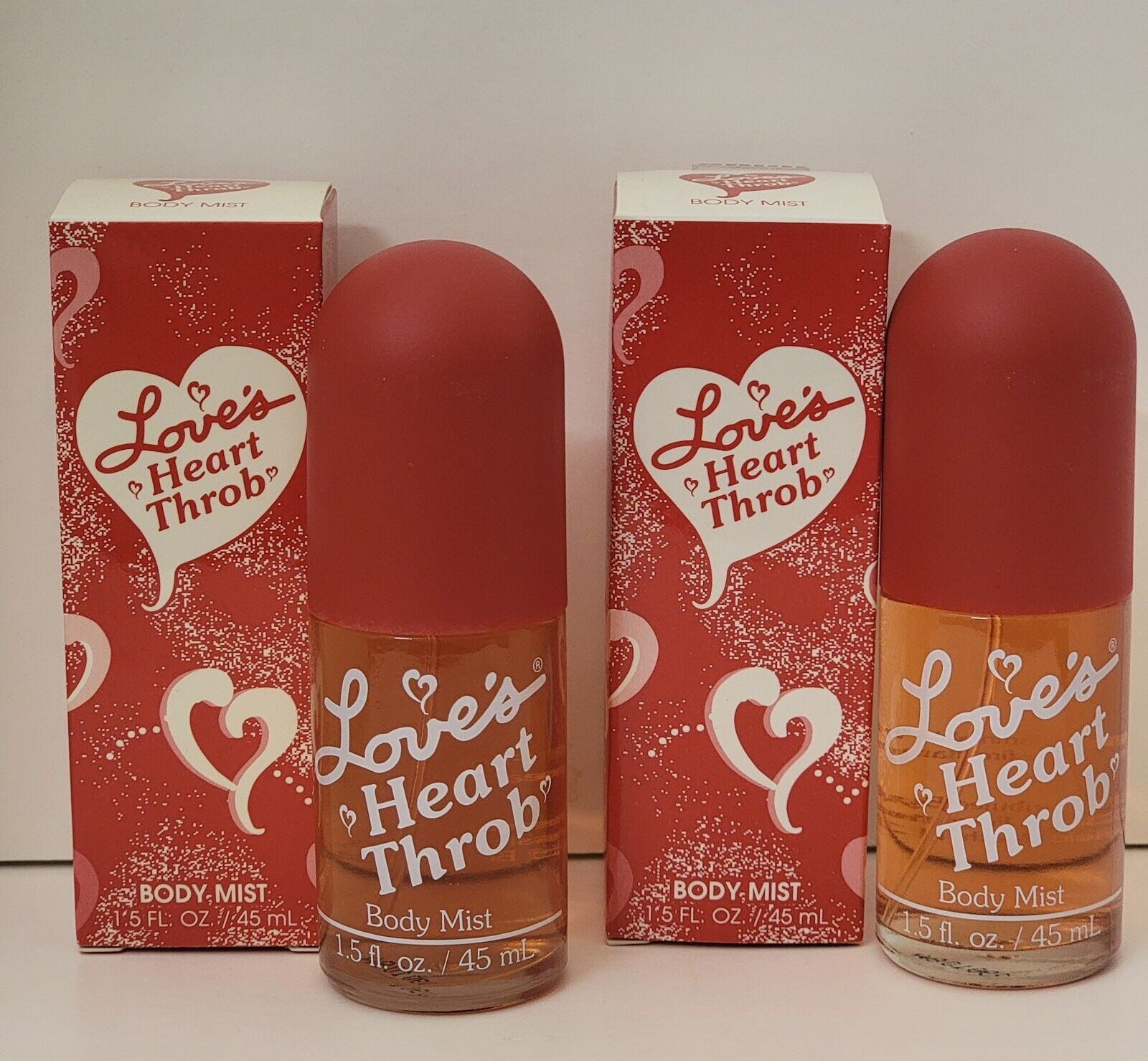 2 pk DANA LOVE’S HEART THROB BODY MIST 1.5 oz ea Very RARE New in Box