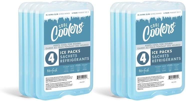 Durable 8 Pack of Leak-Resistant Slim Ice Packs – Perfect for Camping & Work