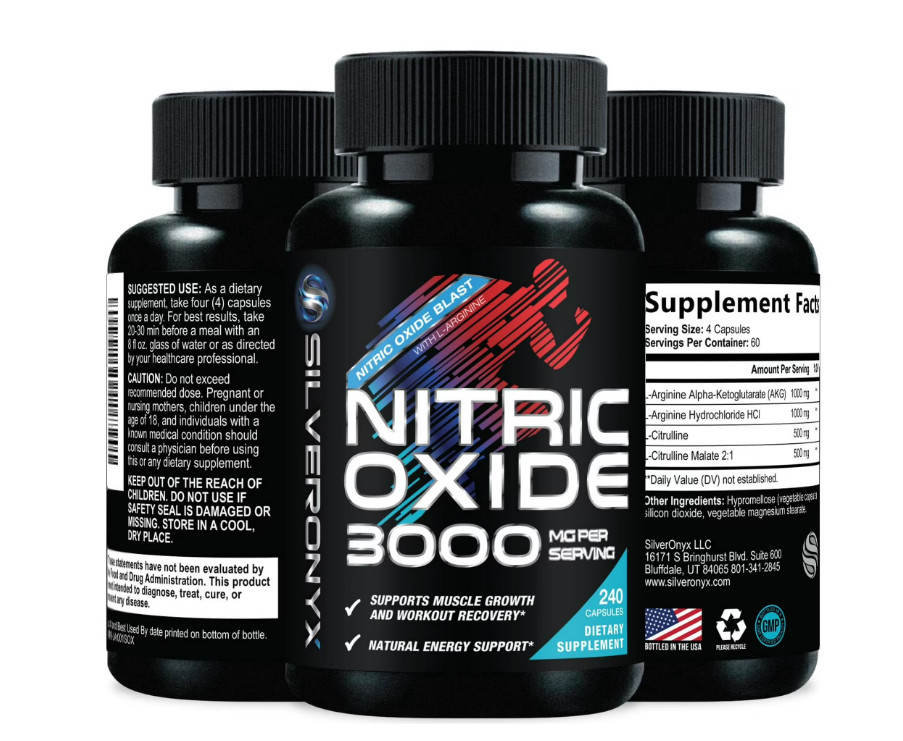 Nitric Oxide Booster 3X Strength L-Arginine Citrulline Alanine Caps