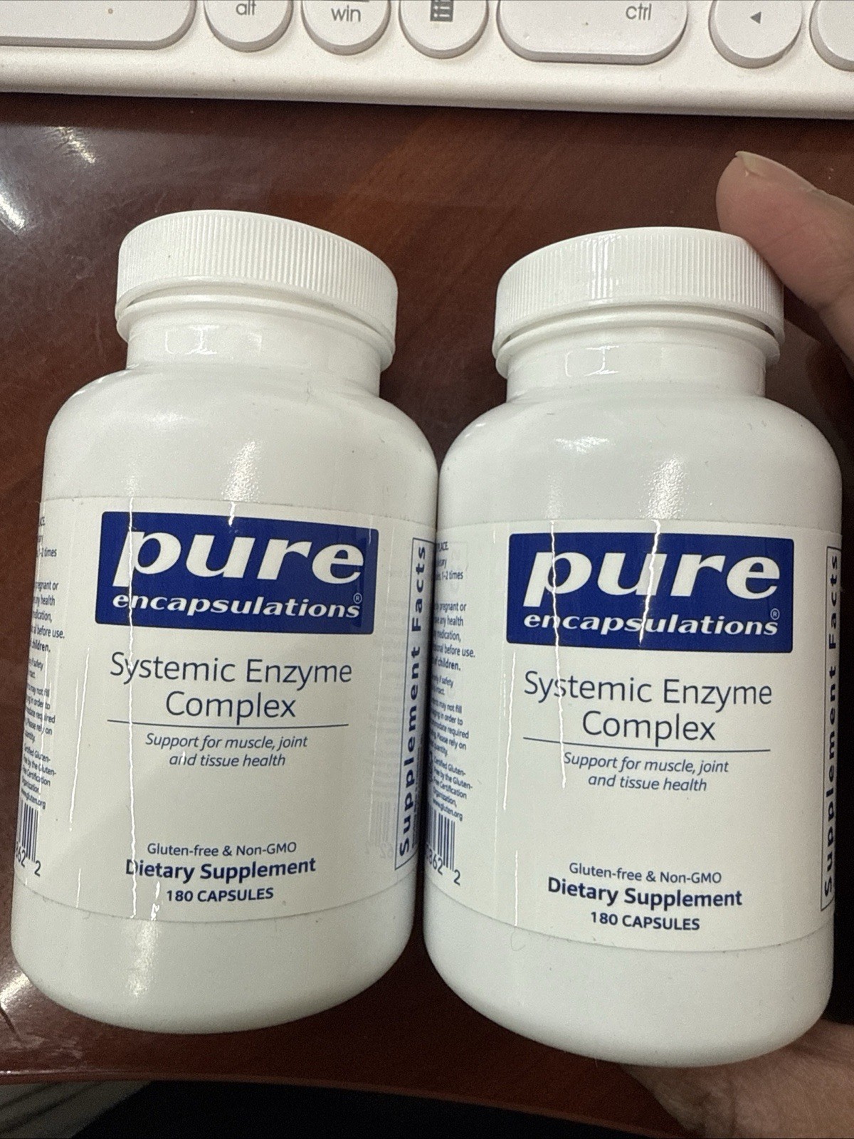 2X Wobenzyme Replacement – Pure Encapsulations Systemic Enzyme Complex 180 Caps