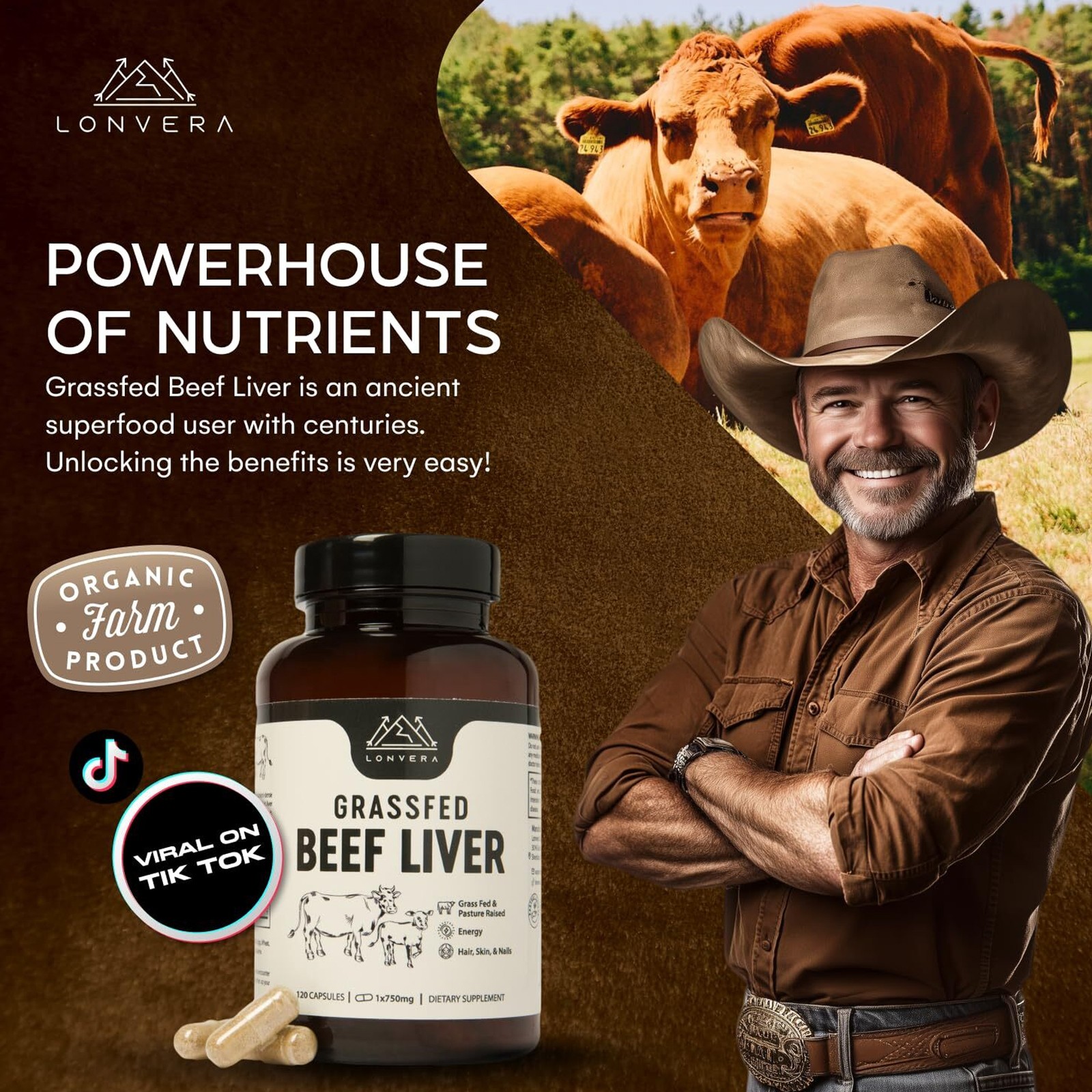 Grass Fed Beef Liver Capsules Dessicated Liver Nutritionalal Health Formula 120