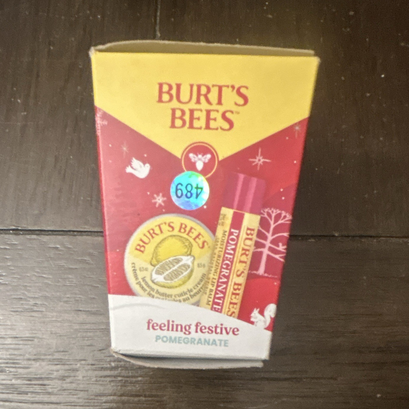 Burt’s Bees Feeling Festive Pomegranate Lip Balm & Cuticle Cream Set