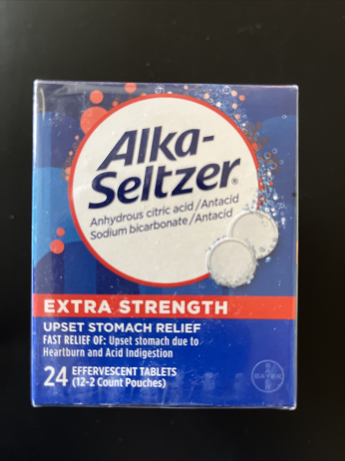 3 pack – Alka-Seltzer Extra Strength Antacid, 24 Effervescent Tablets Exp 04/28