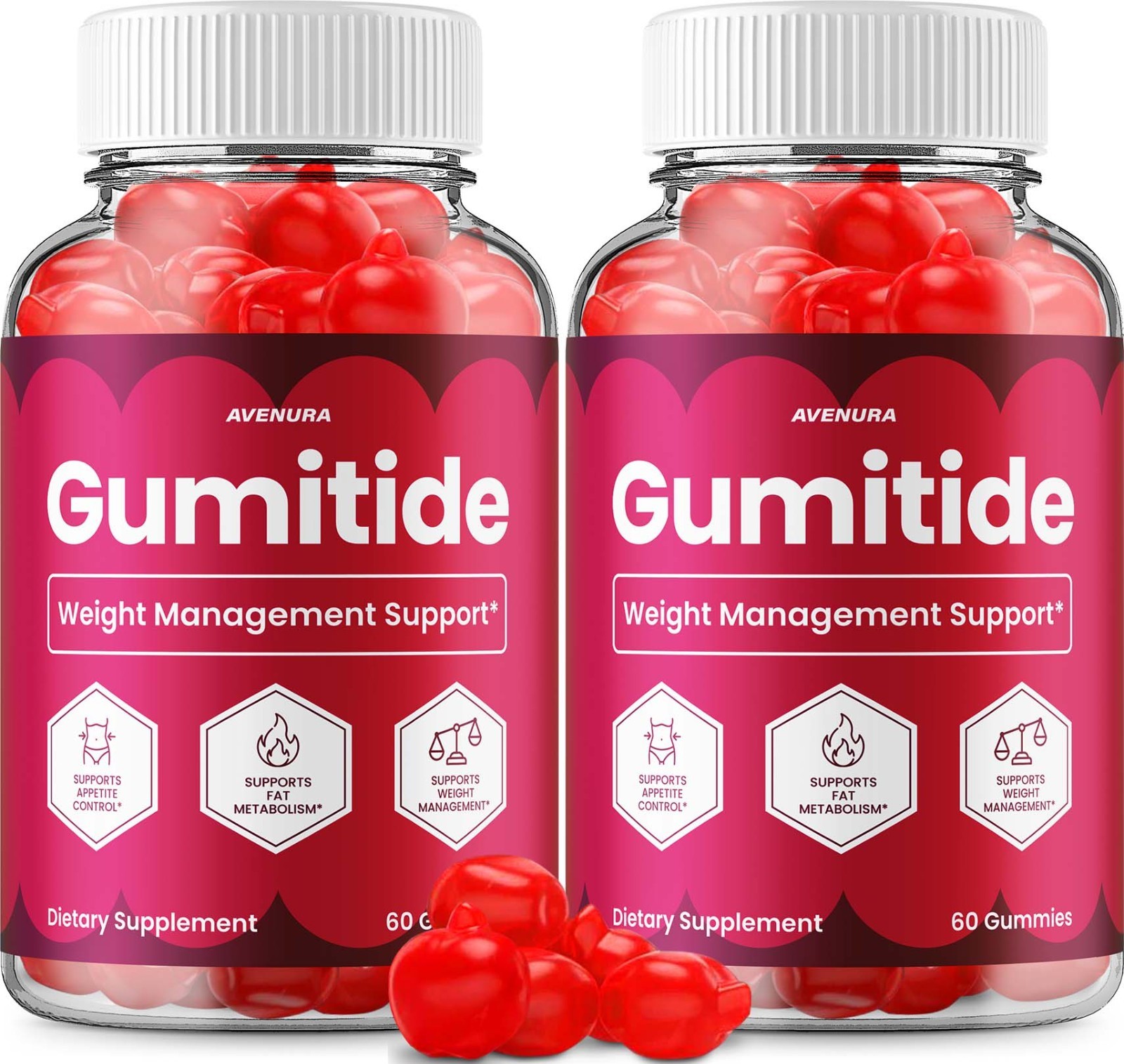(2 Pack) Gumitide ACV Gummy – Natural Ingredients for Overall Wellness Support